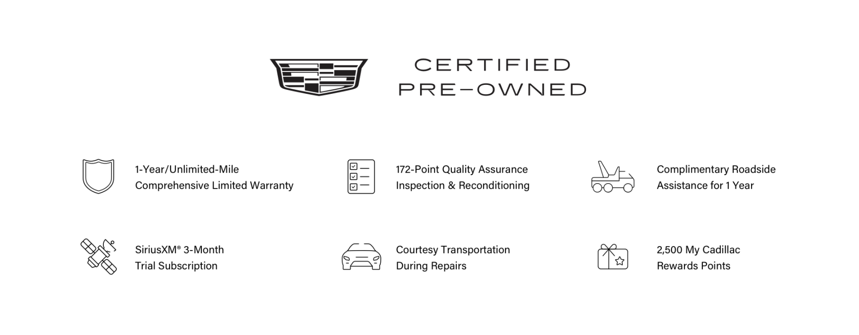 Cadillac Certified Pre-Owned Benefits Certified Pre-Owned Benefits