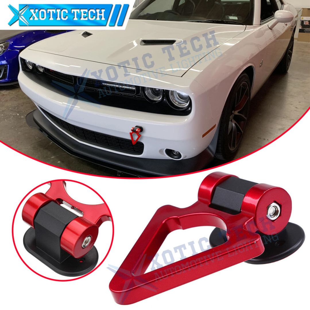 Car Ring Track Racing Style Tow Hook Look Decoration Red