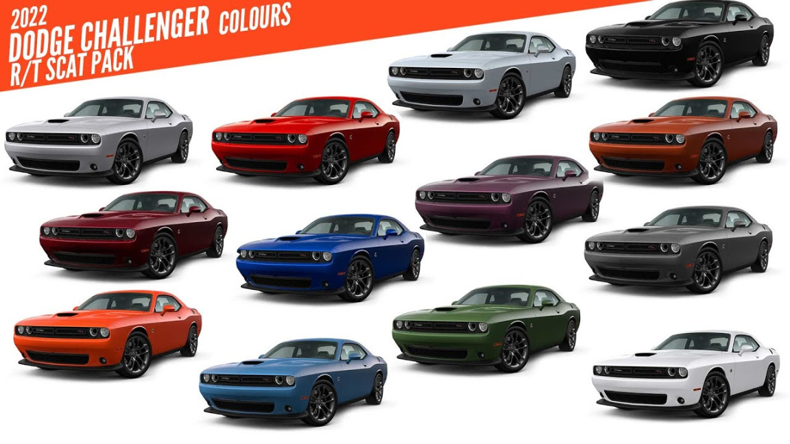 Dodge Challenger R/T Scat Pack - All Color Options - Images  AUTOBICS