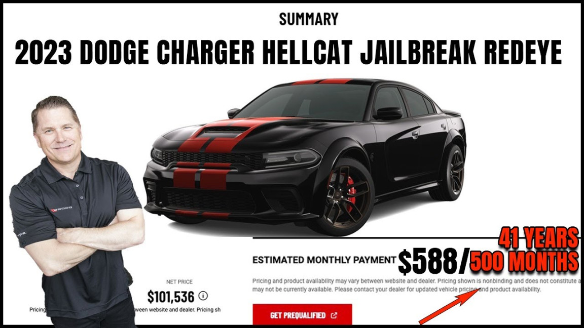 FINANCING a Hellcat Charger Redeye for  months ( yrs) gets payment to  $/month!