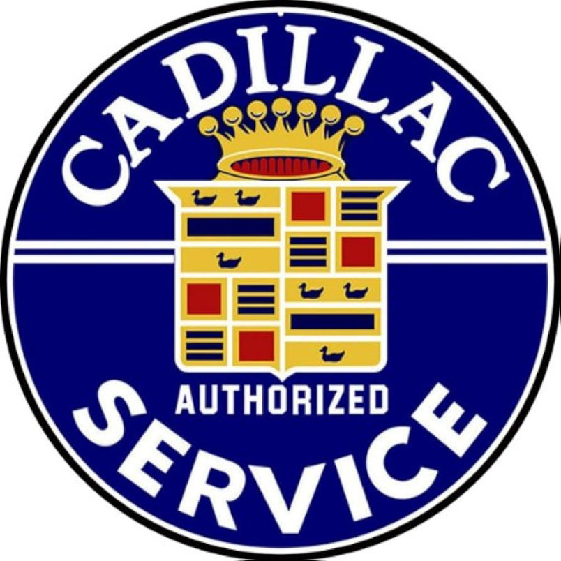 Round Cadillac Service Authorized Dealer Service Sign Made To Look