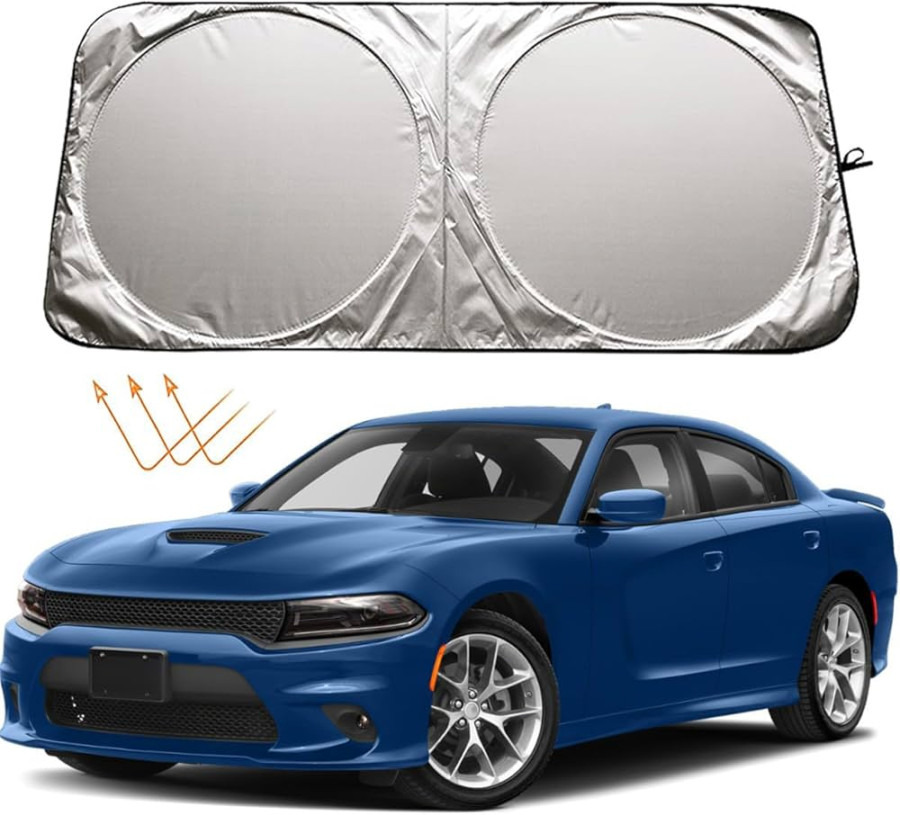 XHRING Windshield Sun Shade for Dodge Charger - Challenger